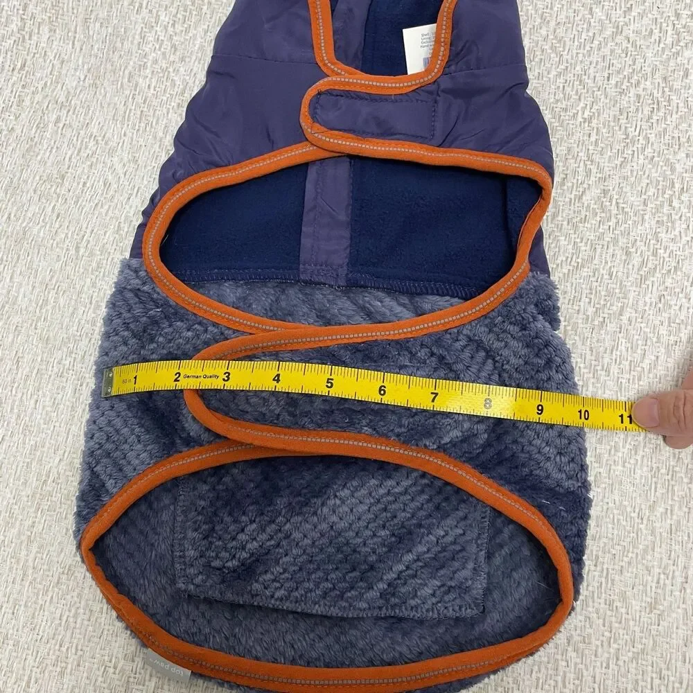 Top Paw Dog S Navy Orange Fleece Sweater **READ**